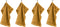 Sponsdoekje PHARAO 50x50 cm - set/4, camel