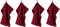 Sponsdoekje PHARAO 50x50 cm - set/4, rood