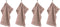 Sponsdoekje PHARAO 50x50 cm - set/4, roze