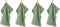 Sponsdoekje PHARAO 50x50 cm - set/4, smoke green