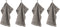 Sponsdoekje PHARAO 50x50 cm - set/4, taupe