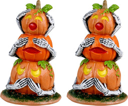 Spooky Town - Pumpkin Snowmen - Set van 2