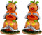 Spooky Town - Pumpkin Snowmen - Set van 2