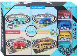 Spoorpuzzelset met Voertuig, 40dlg.