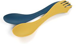 Spork Bio 2-pack geel/donkerblauw