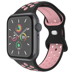 Sport⁺ bandje voor de Apple Watch Series 1-9 / SE - 38/40/41 mm - Maat M/L - Black & Pink