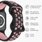 Sport⁺ bandje voor de Apple Watch Series 1-9 / SE - 38/40/41 mm - Maat M/L - Black & Pink