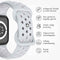 Sport⁺ bandje voor de Apple Watch Series 1-9 / SE - 38/40/41 mm - Maat S/M - Grey & White