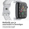 Sport⁺ bandje voor de Apple Watch Series 1-9 / SE - 38/40/41 mm - Maat S/M - Grey & White