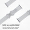 Sport⁺ bandje voor de Apple Watch Series 1-9 / SE - 38/40/41 mm - Maat S/M - Grey & White
