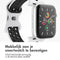 Sport⁺ bandje voor de Apple Watch Series 1-9 / SE - 38/40/41 mm - Maat S/M - White & Black