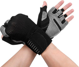 Sporthandschoenen, ademende trainingshandschoenen met microvezelstof, fitnesshandschoenen voor heren en vrouwen, gewichtheffen/fietsen