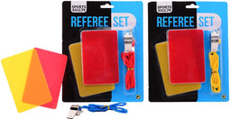 Sports Active Metalen Scheidsrechtersfluitje met 2 Kaarten Assorti