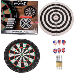 SportX Dartbord 45 cm met 6 Darts