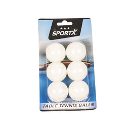 SportX tafeltennisballen op blister, 6st.