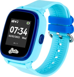 Spotter® GPS Kinderhorloge - Blauw - Speciaal voor Kinderen - App in 5 talen - Voor Jongens en Meisjes - Waterdicht - Werkt in Europa, optie wereldwijd - Inclusief simkaart - Nederlandse klantenservice - 40.000 users