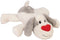 Beeztees XL-Knuffel Ties - Hondenknuffel - Pluche - Wit - 48x46x11 cm