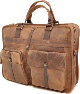 Berba Laptoptas Barbarossa Leer - bruin
