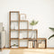 vidaXL - Kamerscherm - / - boekenkast - 131,5x29x131,5 - cm - hout - oud - hout