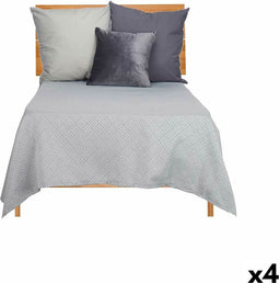 Sprei 180 x 260 cm Geometrisch Grijs (4 Stuks)