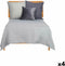 Sprei 180 x 260 cm Geometrisch Grijs (4 Stuks)
