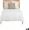 Sprei 180 x 260 cm Geometrisch Wit (4 Stuks)