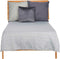 Sprei 180 x 260 cm Ruiten Grijs (4 Stuks)