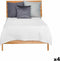 Sprei 180 x 260 cm Ruiten Wit (4 Stuks)