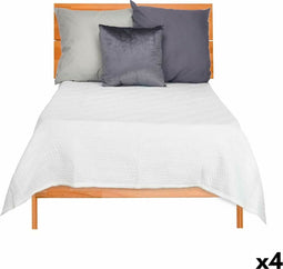 Sprei 180 x 260 cm Wit (4 Stuks)