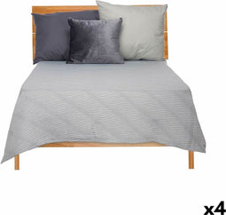 Sprei 240 x 260 cm Grijs (4 Stuks)