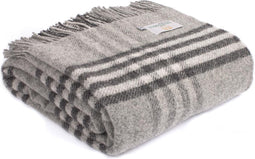 Sprei Grote Schotse Ruit Grijs - 140x240 - Nieuw Wol - Tweedmill UK