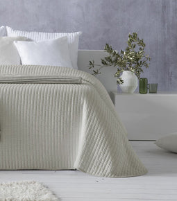 Sprei Hosteline AGNES Beige Bed van 135 (1 Onderdelen)