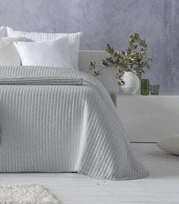 Sprei Hosteline AGNES Parelgrijs Bed van 135 (1 Onderdelen)