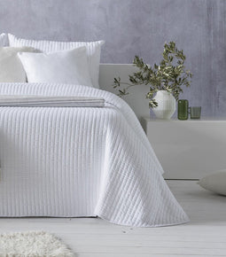 Sprei Hosteline AGNES Wit Bed van 105 (1 Onderdelen)