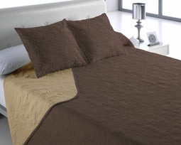 Sprei Hosteline VEGAS Bruin Bed van 105 (2 Onderdelen)