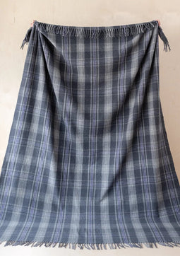 Sprei Tartan Persevere Flint Grey - 175x250 - Gerecycled Wol - TBCo Scotland