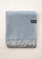Sprei Visgraat Grijs (Charcoal Grey) - 175x250 - Gerecycled Wol - TBCo Scotland