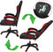 Springos Gamestoel - Gaming Stoel - Ergonomische Bureaustoel - Game stoel - Verstelbaar - Gaming Chair - Rood/Zwart