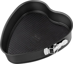 Springvorm bakblik 24 x 28 cm vorm hart pure zwart