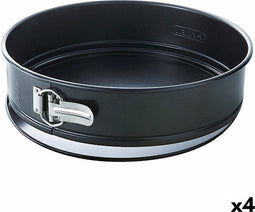 Springvorm Pan Pyrex Magic Cirkelvormig Zwart 20 cm Metaal 4 Stuks