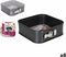 Springvorm Pan Quttin Koolstofstaal Zwart 24 x 24 x 8 cm (6 Stuks)