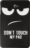 imoshion Tablet Hoes Geschikt voor Samsung Galaxy Tab A 10.1 (2016) - imoshion Design Trifold Bookcase - Zwart / Meerkleurig /Don't touch