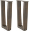 vidaXL - Eettafelpoten - 2 - st - V-vormig - 28x(42-43,3) - cm - staal - naturel