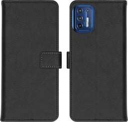 iMoshion Hoesje Geschikt voor Motorola Moto G9 Plus Hoesje Met Pasjeshouder - iMoshion Luxe Bookcase - Zwart
