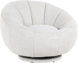 Richmond Draai fauteuil Kendall Wit bouclé