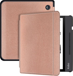Hoesje geschikt voor Kobo Libra H2O E-reader - iMoshion Slim Hard Case Bookcase - Rose Goud