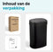 Five Stars® TR301A - Prullenbak met Sensor - 60 Liter - Soft Close Deksel - Zwart
