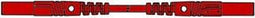 SPUITGEGOTEN MEETSNOER MET CONTACTBEVEILIGING 4mm 25cm / ROOD (MLB/GG-SH 25/1) (HM0411S25)