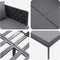 vidaXL - Ligbed - met - Kussens - voor - 2 - Personen - - - Antraciet - - - 115x153x69,5 - cm - - - Staal