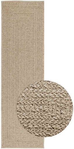 vidaXL - Vloerkleed - ZIZUR - beige - binnen - en - buiten - 80x250 - cm - jute - look